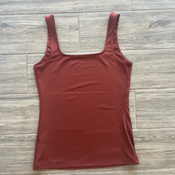 Nine West burnt orange sculpt tank top - Picture 1 of 3